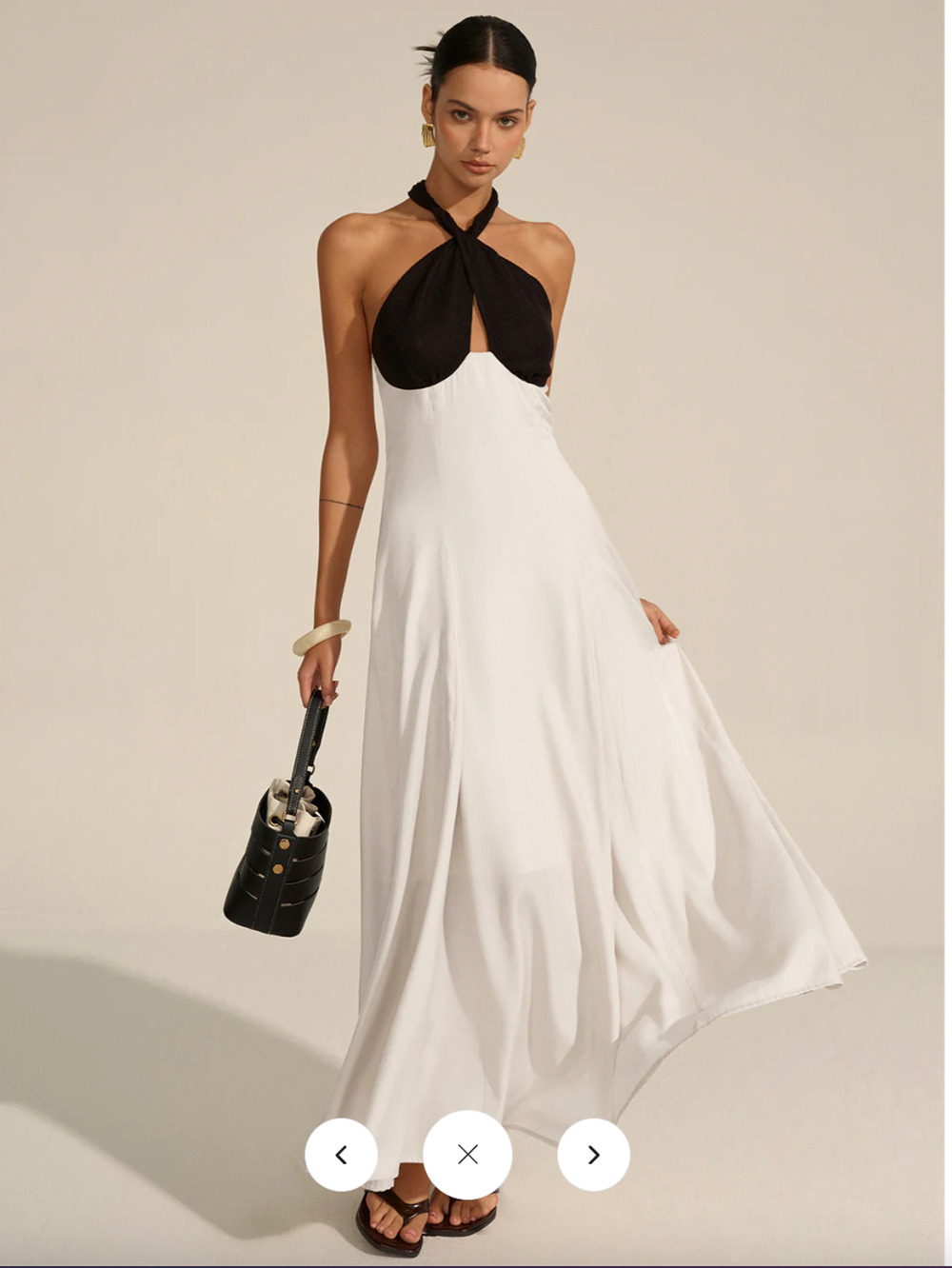 Commense Halter Neck Cut-Out Maxi Dress Sz XL